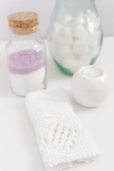 Diamond Edged Spa & Dishcloth Knitting Pattern