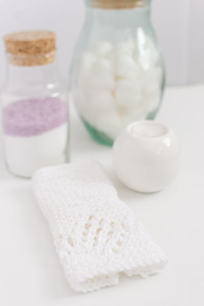 Diamond Edged Spa & Dishcloth Knitting Pattern