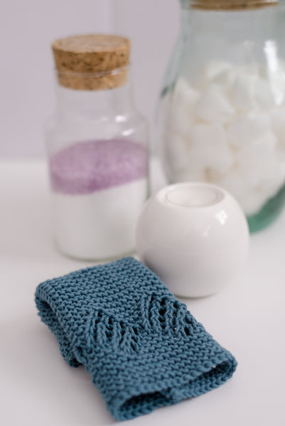 Diamond Edged Spa & Dishcloth Knitting Pattern