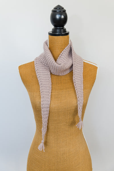Eyelet Edged Scarf Knitting Pattern