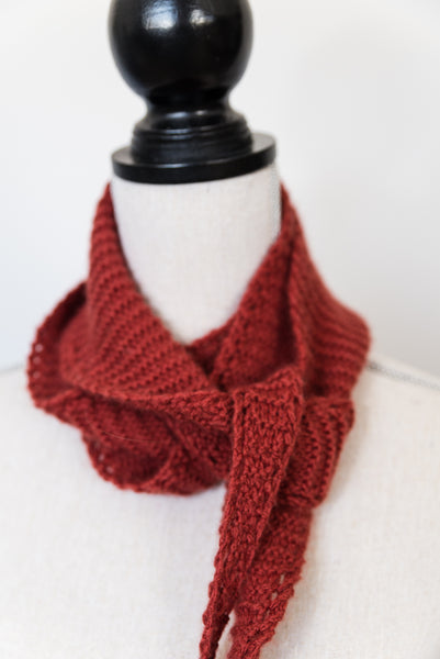Eyelet Edged Scarf Knitting Pattern