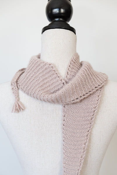 Eyelet Edged Scarf Knitting Pattern