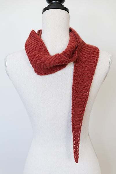 Eyelet Edged Scarf Knitting Pattern