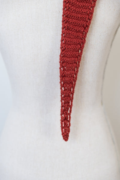 Eyelet Edged Scarf Knitting Pattern