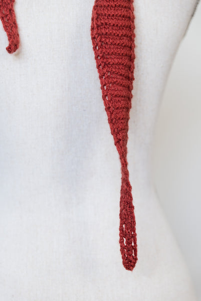 Eyelet Edged Scarf Knitting Pattern