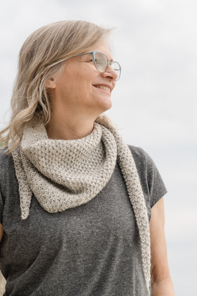 Purl Dust Triangle Scarf Pattern