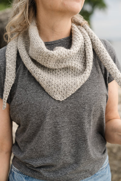 Purl Dust Triangle Scarf Pattern