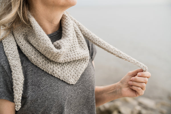 Purl Dust Triangle Scarf Pattern