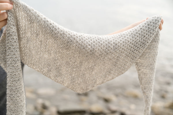 Purl Dust Triangle Scarf Pattern