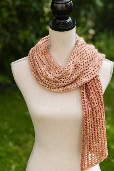 Rosebuds In Lace Scarf Knitting Pattern