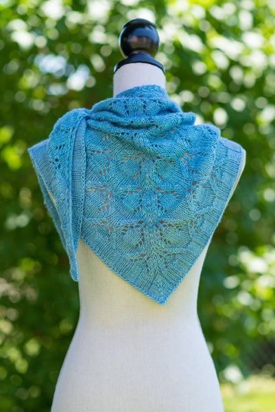 Triangle Lace Shawl on Mannequin