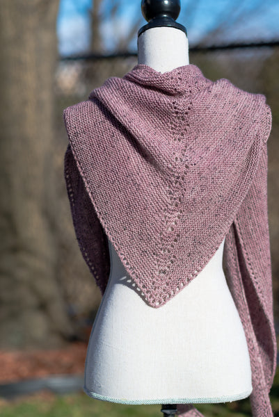 Traingle Top Down Shawl knitting