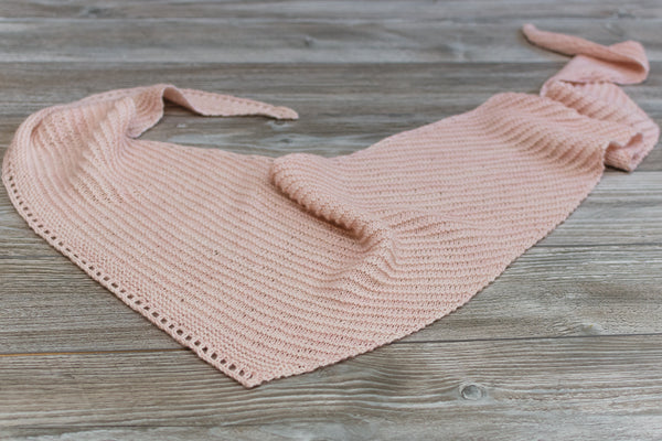 Handknit Sideways Triangle Scarf