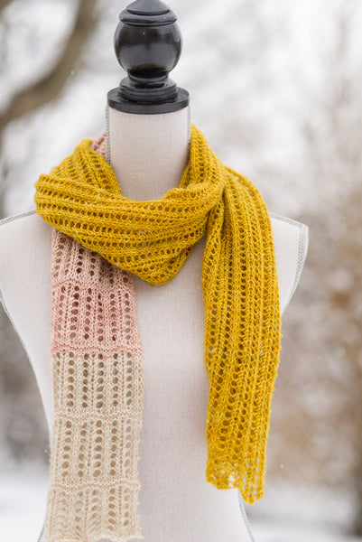 lace scarf knit from pattern