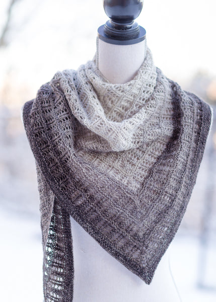 close up of hand knit scraf