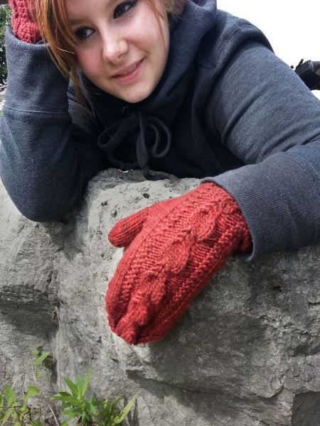 Hollyhock Fingerless Mitts
