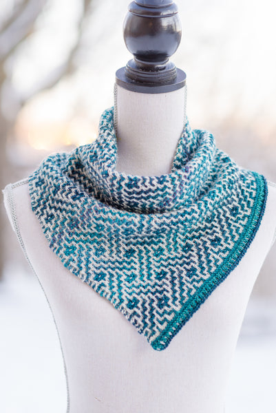 Mosiac Handknit Cowl
