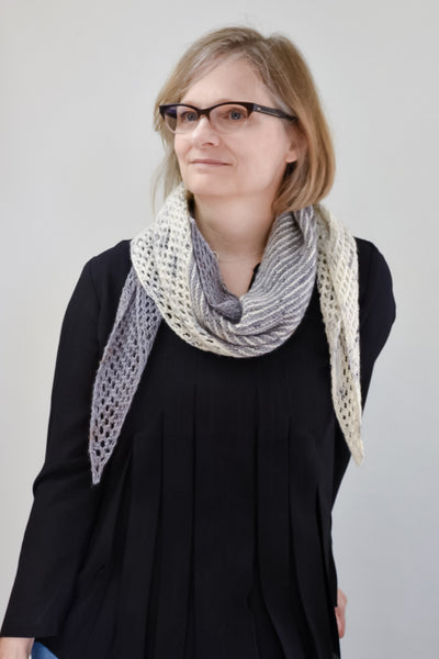 handknit lace scarf knitting pattern
