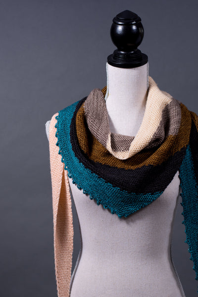 sideways triangle scarf pattern