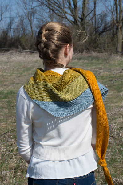 sideways triangle scarf pattern