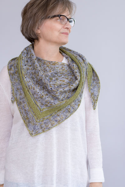 Handknit Triangle Scarf