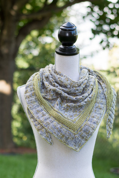 Handknit shawl on Manniquin