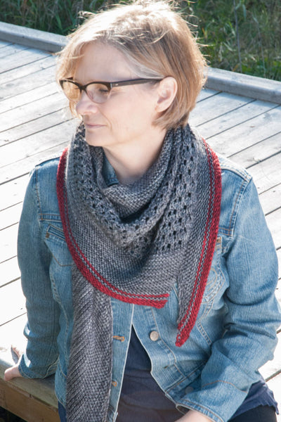 sideways triangle scarf pattern