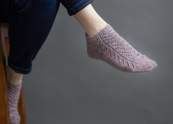 hand knit ankle sock