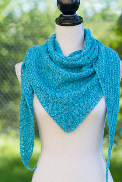 Triangle Shawl on Mannequin