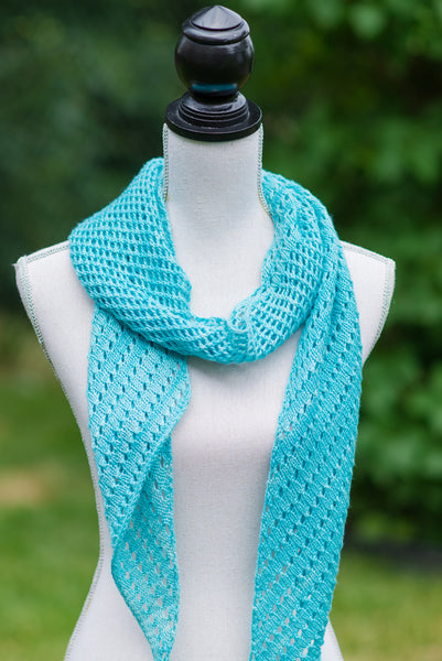 Handknit lace scarf