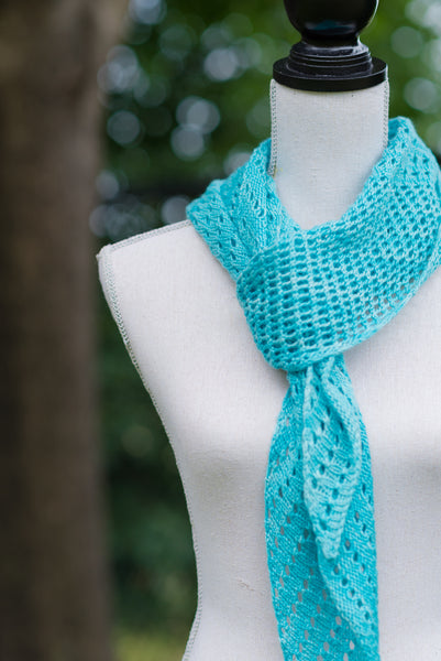 handknit lace scart pattern