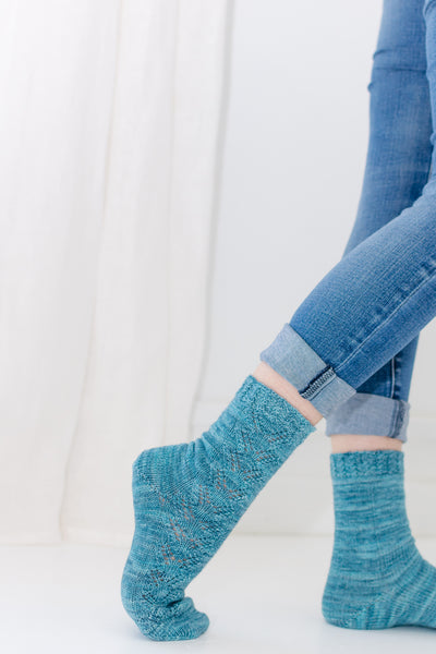 walking in handknit socks