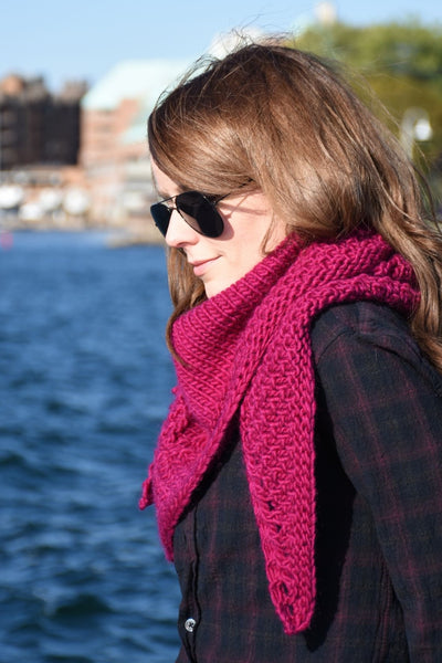 easy triangle shawl pattern