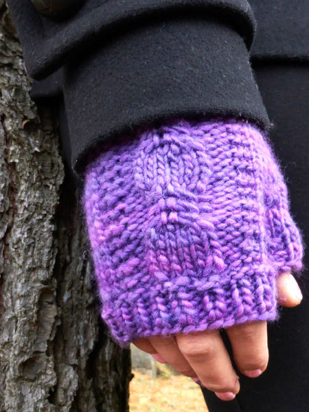 Hollyhock Fingerless Mitts