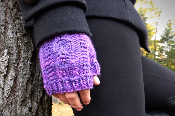 Hollyhock Fingerless Mitts