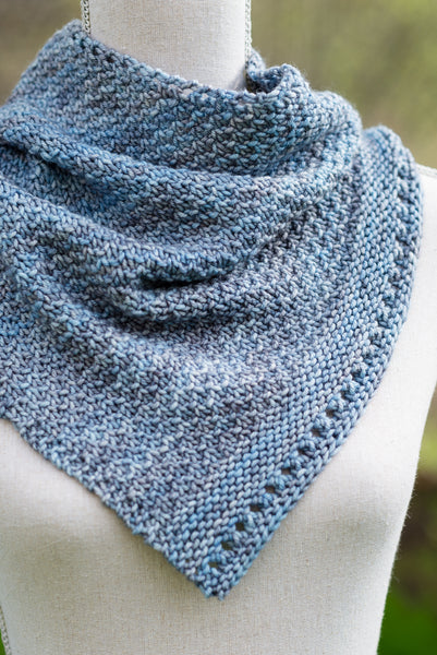 close up of handknit cowl