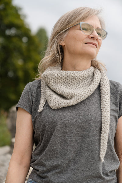 Purl Dust Triangle Scarf Pattern