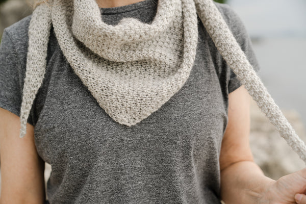 Purl Dust Triangle Scarf Pattern