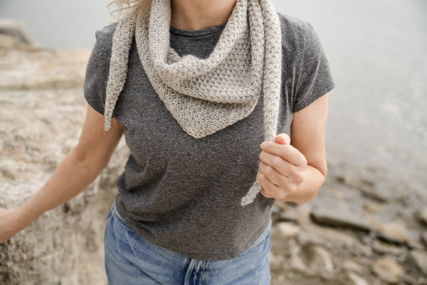 Purl Dust Triangle Scarf Pattern