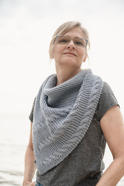 Garter & Cables Cowl Knitting Pattern