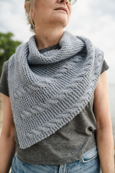 Garter & Cables Cowl Knitting Pattern