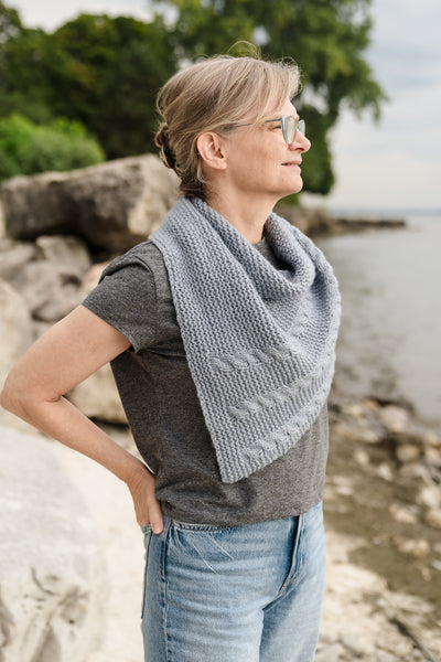 Garter & Cables Cowl Knitting Pattern