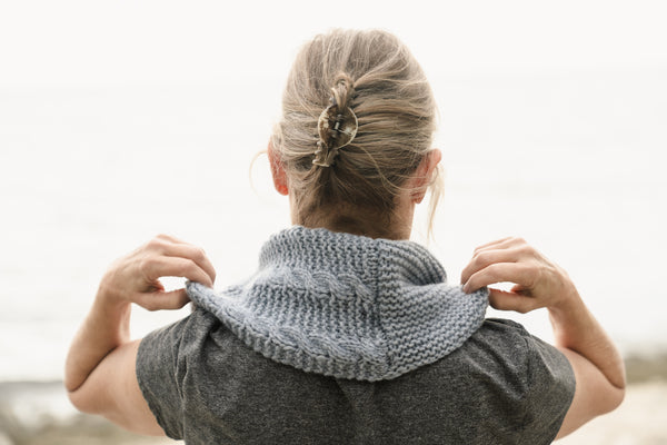 Garter & Cables Cowl Knitting Pattern