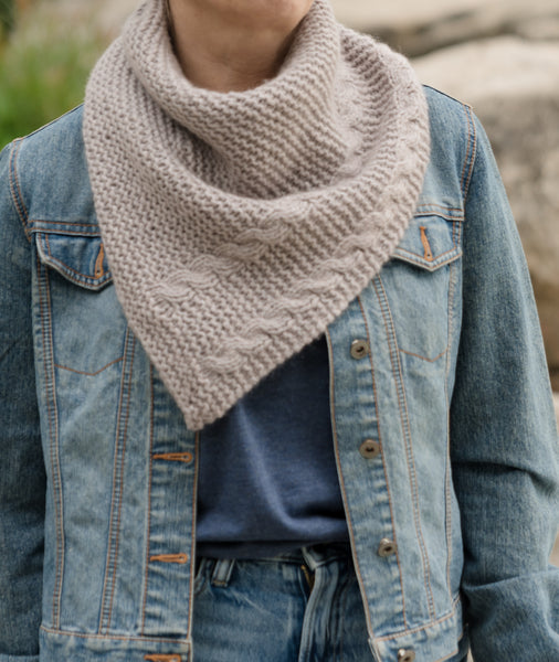 Garter & Cables Cowl Knitting Pattern