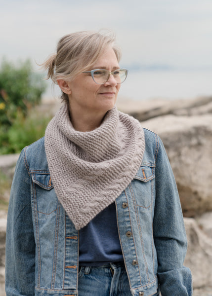 Garter & Cables Cowl Knitting Pattern