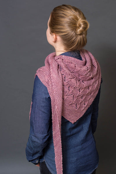 sideways triangle scarf pattern