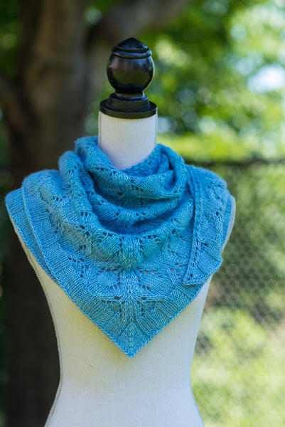 Handknit Lace Shawl on Mannequin
