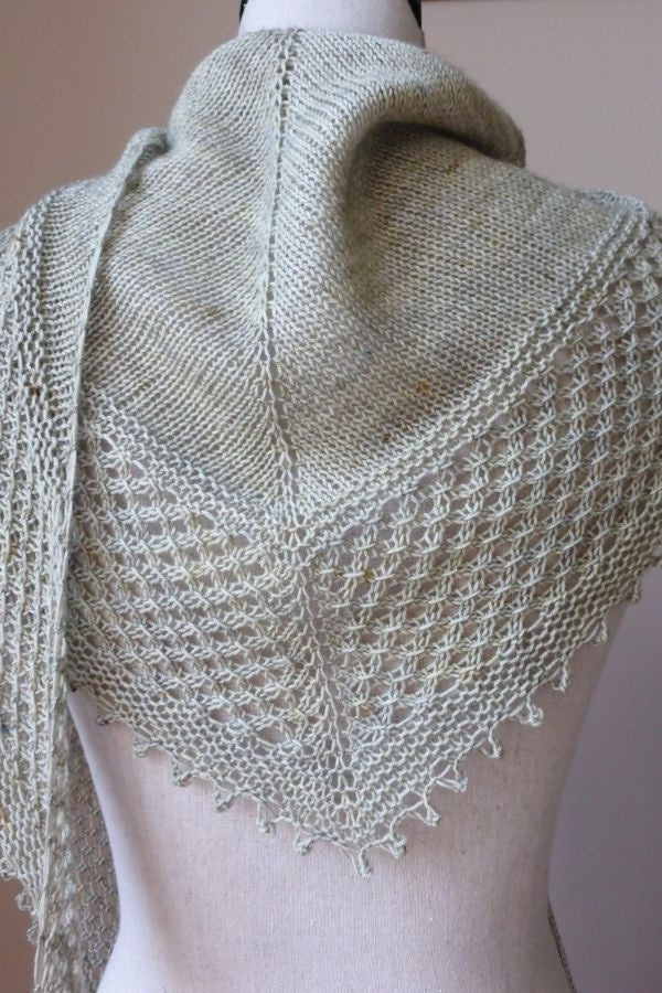 Small knit triangle scarf