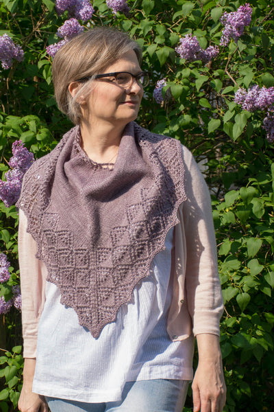 knitted  lace cowl