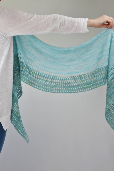 curved shawl knitting pattern